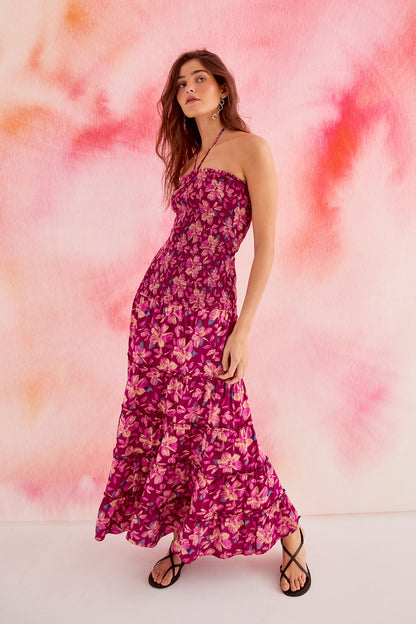 VESTIDO FRUNCIDO ESTAMPADO