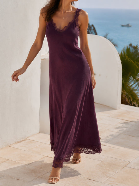 VESTIDO ARMONIAS ENCAJE LARGO