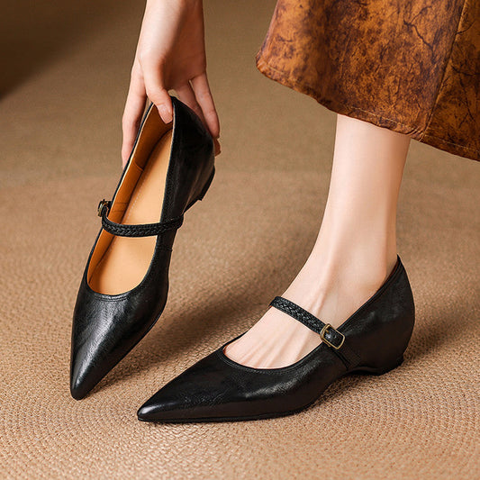 Joria - Zapatos Mary Jane para mujer con punta afilada