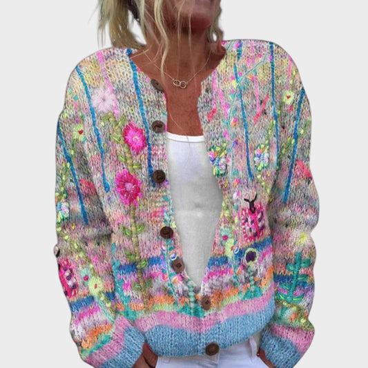 Teresa - Cárdigan Floral Otoñal