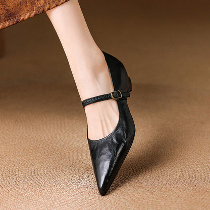 Joria - Zapatos Mary Jane para mujer con punta afilada