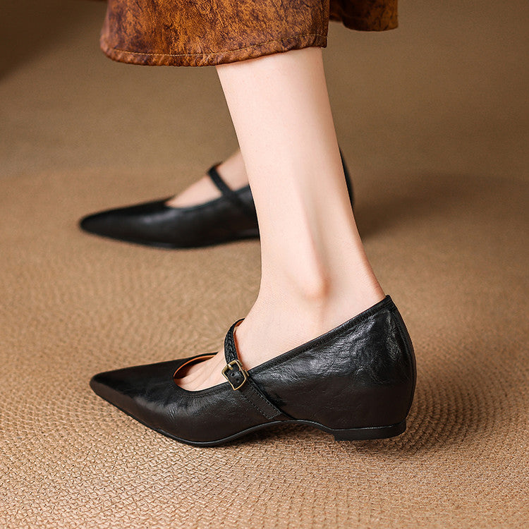 Joria - Zapatos Mary Jane para mujer con punta afilada
