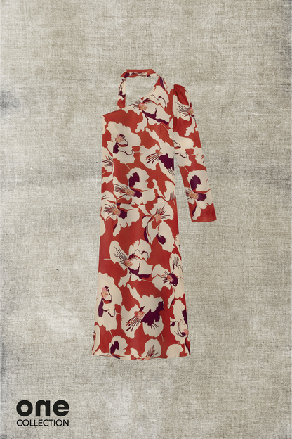 VESTIDO MIDI ASIMETRICO ARIEL