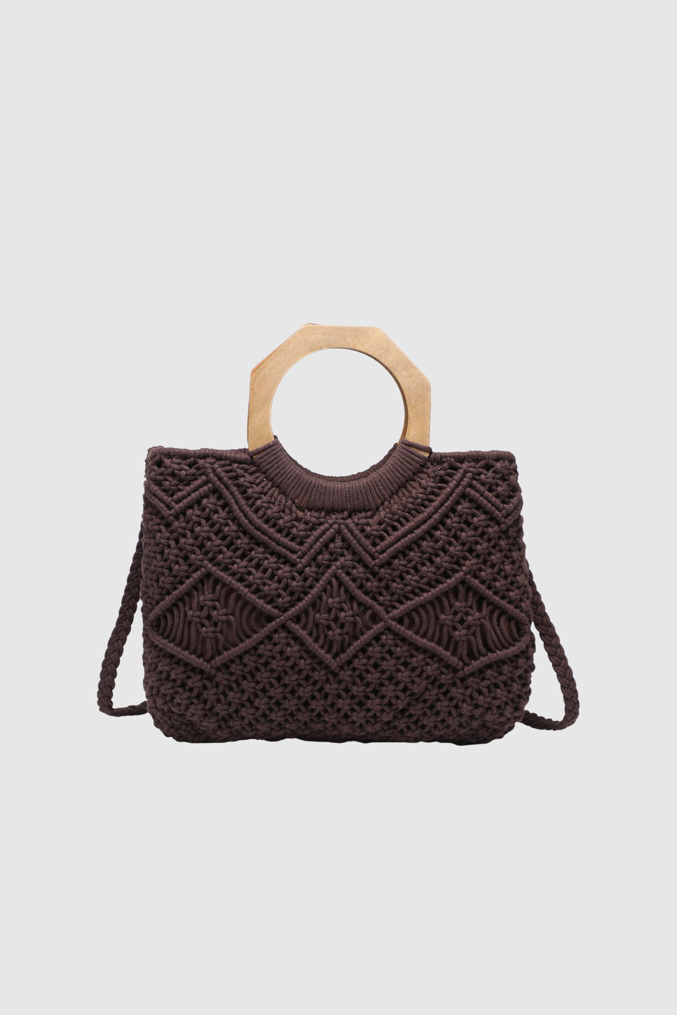BOLSO CROCHET ASA MADERA