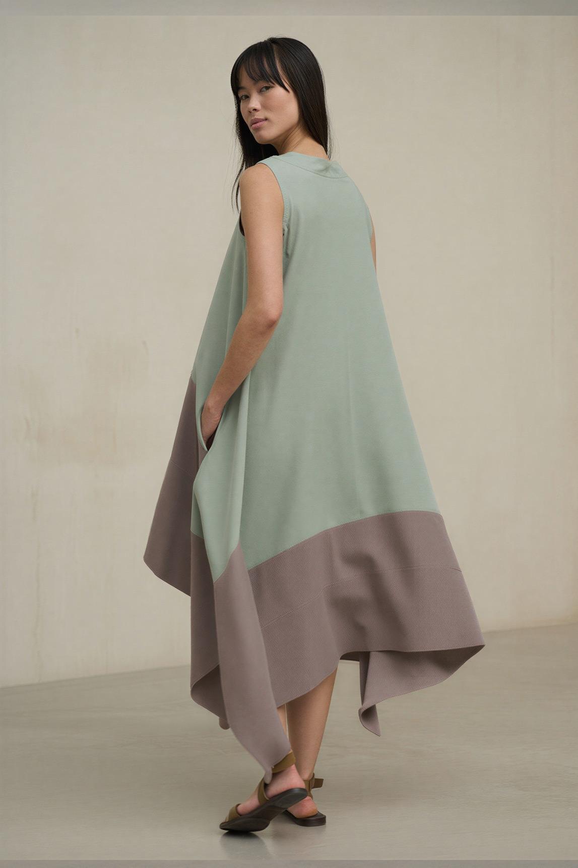 Vestido Velaria verde agua