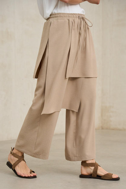 Falda- pantalón Vion beige arena