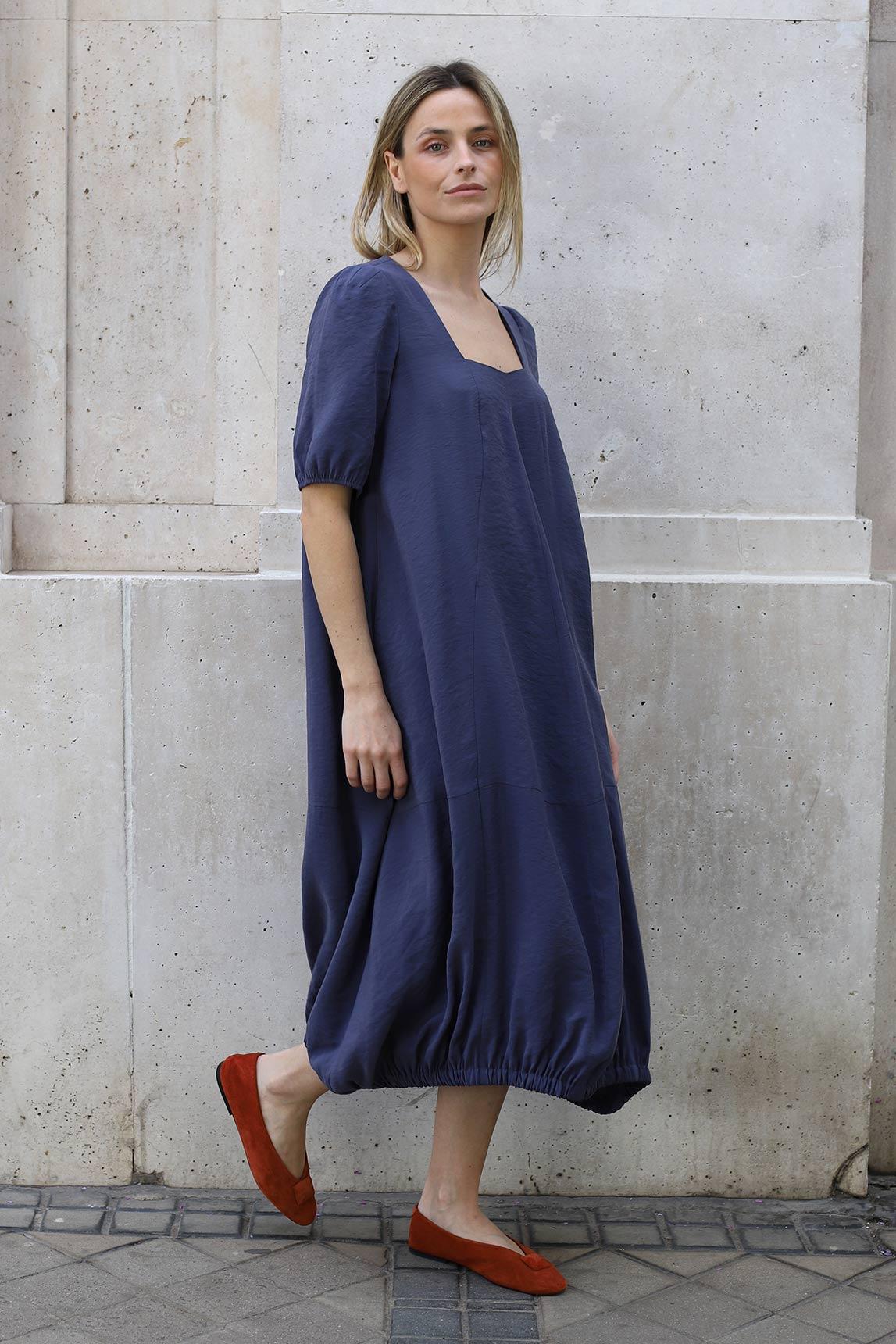 Vestido Zarela azul medio