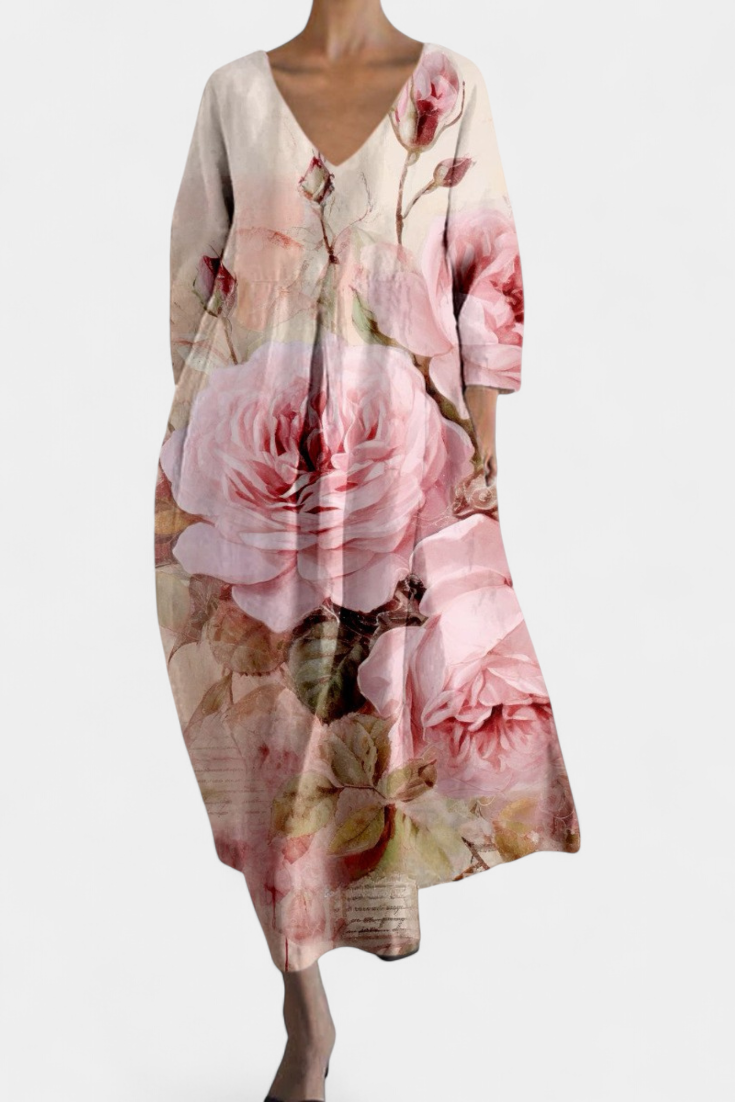 Ana - Vestido Fluido con Estampado