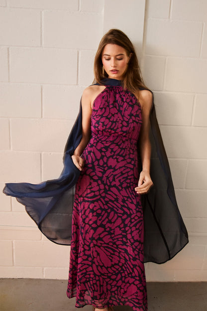 VESTIDO MIDI HALTER VICTORIA
