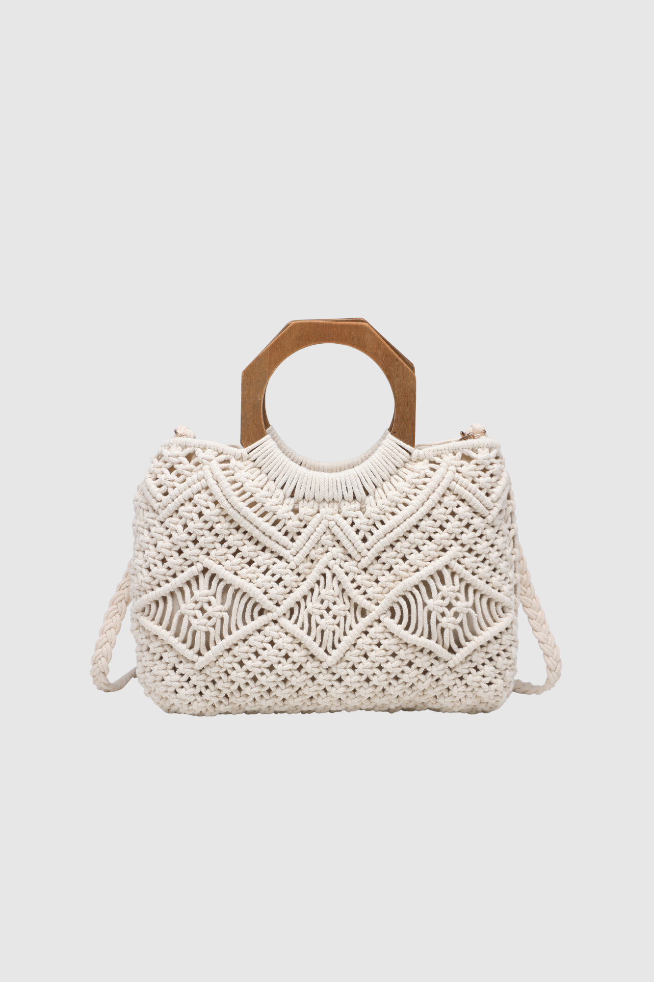 BOLSO CROCHET ASA MADERA
