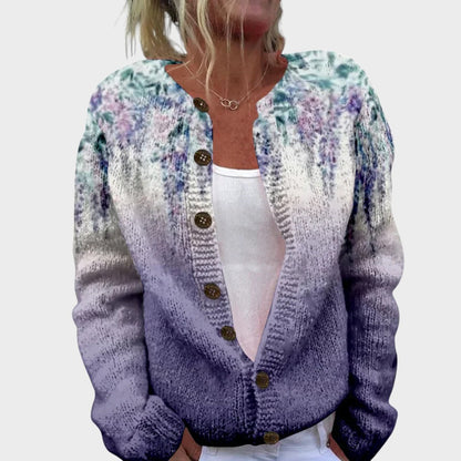 Inês - Cardigan Floral de Otoño
