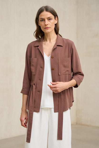Chaqueta Elvaya terracota