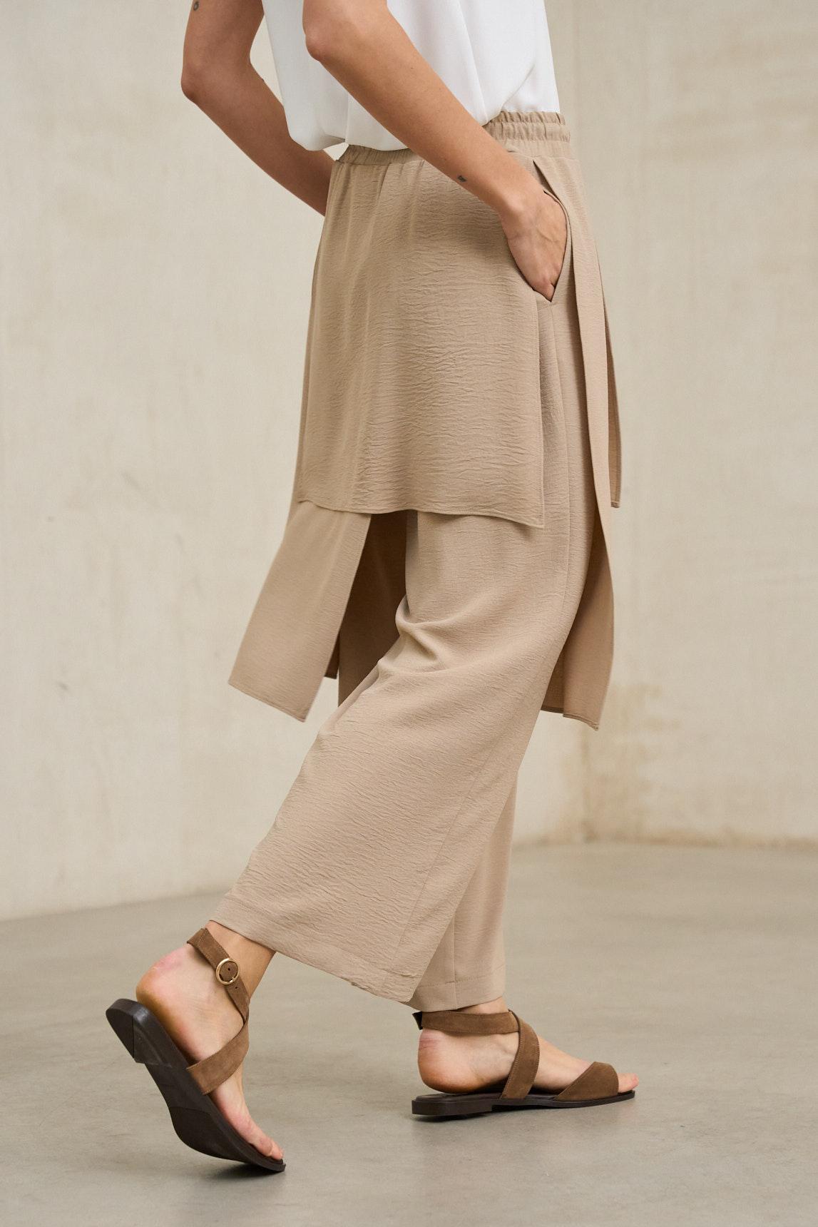 Falda- pantalón Vion beige arena