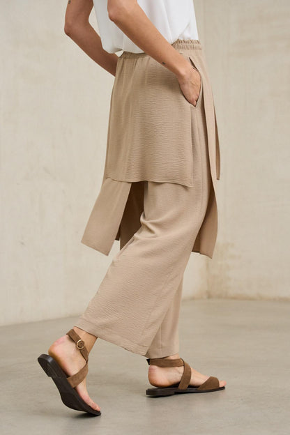 Falda- pantalón Vion beige arena