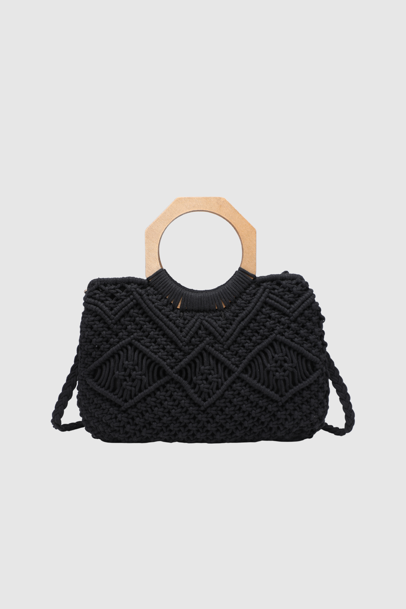 BOLSO CROCHET ASA MADERA
