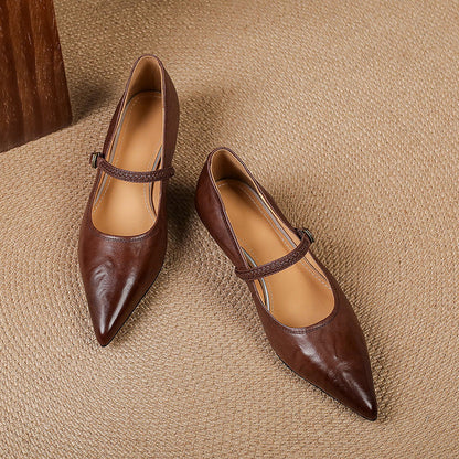 Joria - Zapatos Mary Jane para mujer con punta afilada