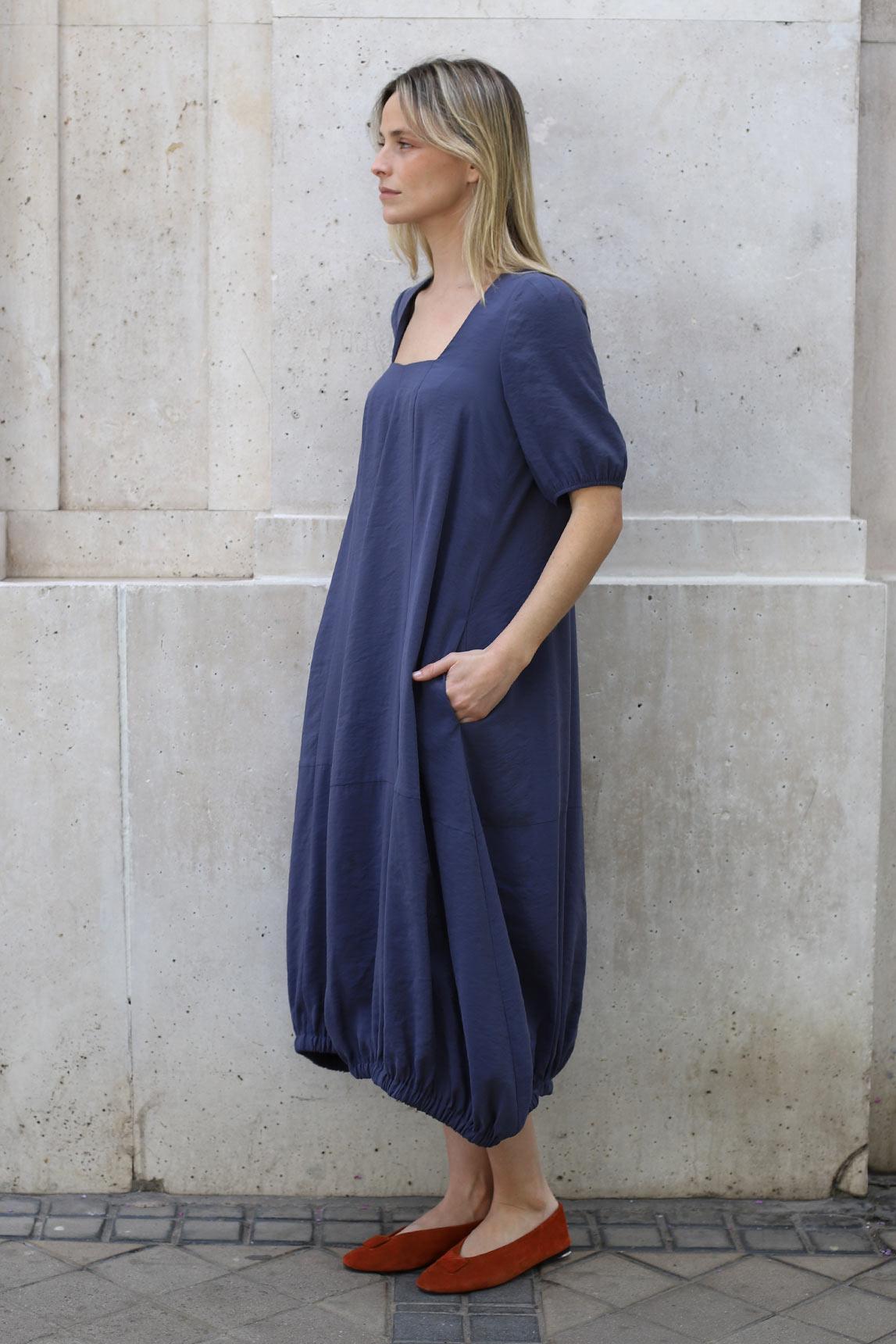 Vestido Zarela azul medio