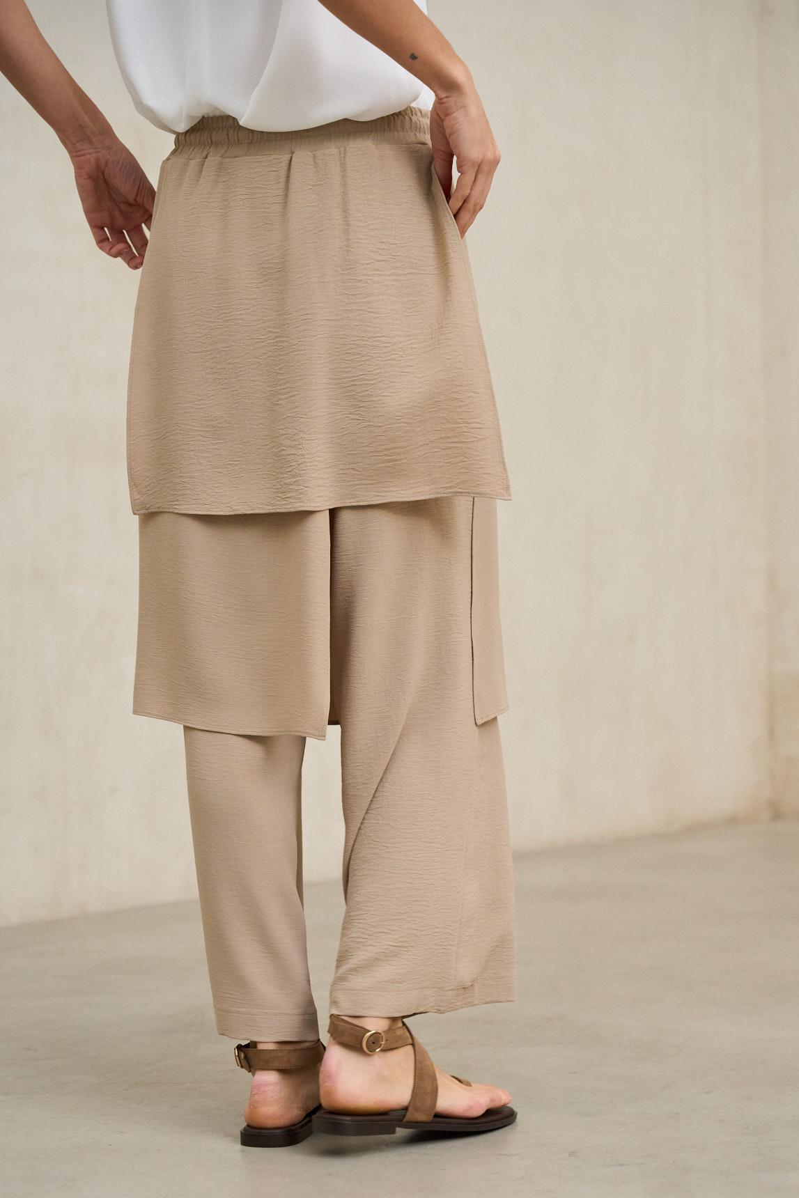 Falda- pantalón Vion beige arena