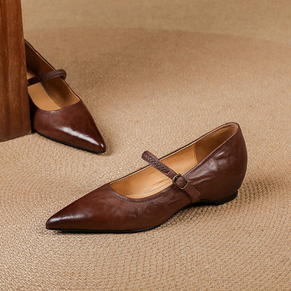 Joria - Zapatos Mary Jane para mujer con punta afilada