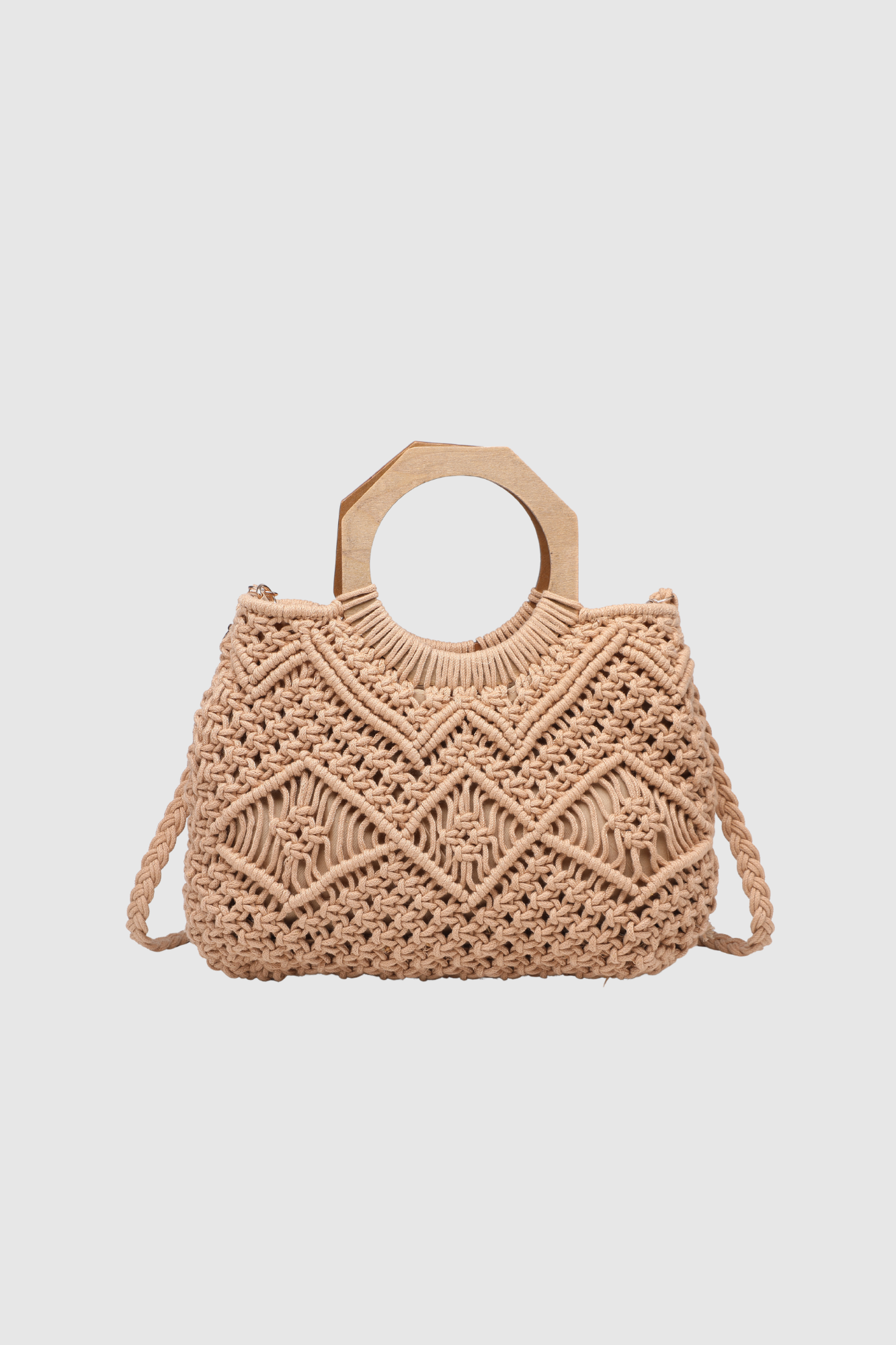 BOLSO CROCHET ASA MADERA