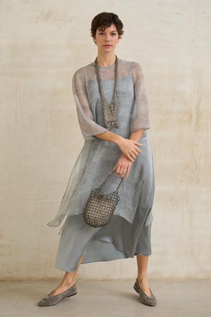 Vestido Soreya azul humo