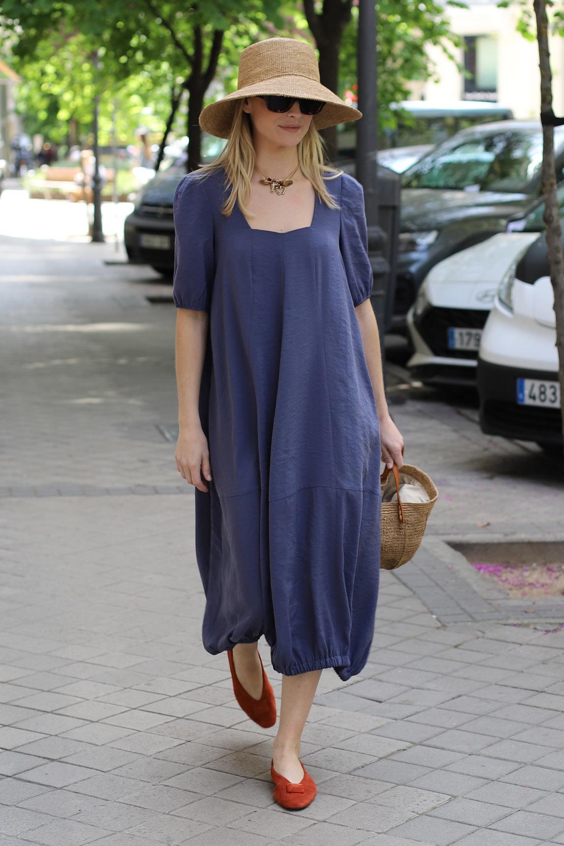 Vestido Zarela azul medio