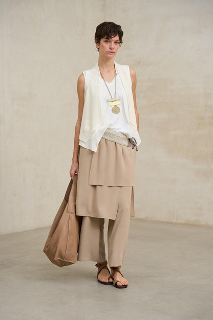 Falda- pantalón Vion beige arena