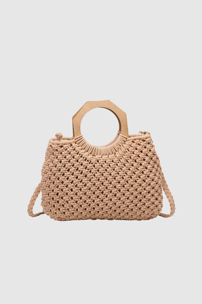 BOLSO CROCHET ASA MADERA