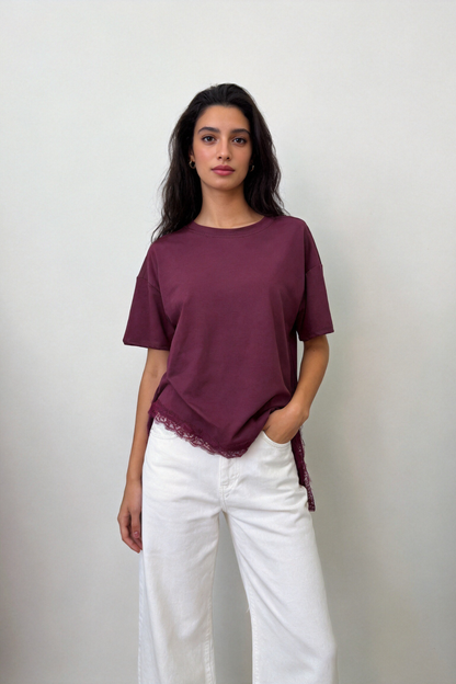 CAMISETA ARMONIAS ENCAJE