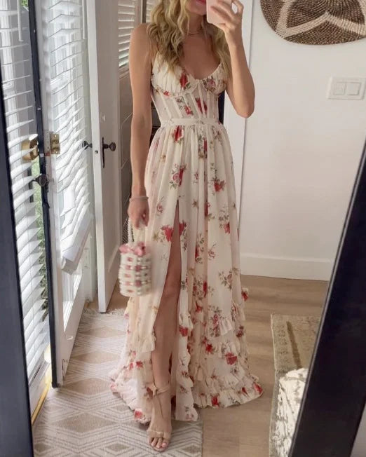 Susana - Vestido Midi con Estampado Floral