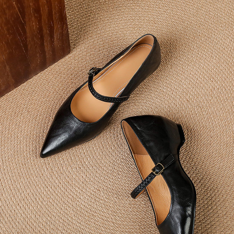 Joria - Zapatos Mary Jane para mujer con punta afilada