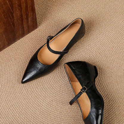 Joria - Zapatos Mary Jane para mujer con punta afilada