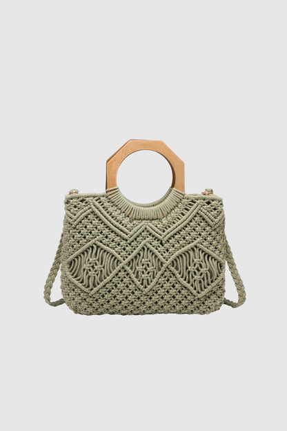 BOLSO CROCHET ASA MADERA