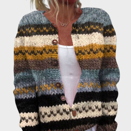 Eva - Cárdigan Floral de Otoño