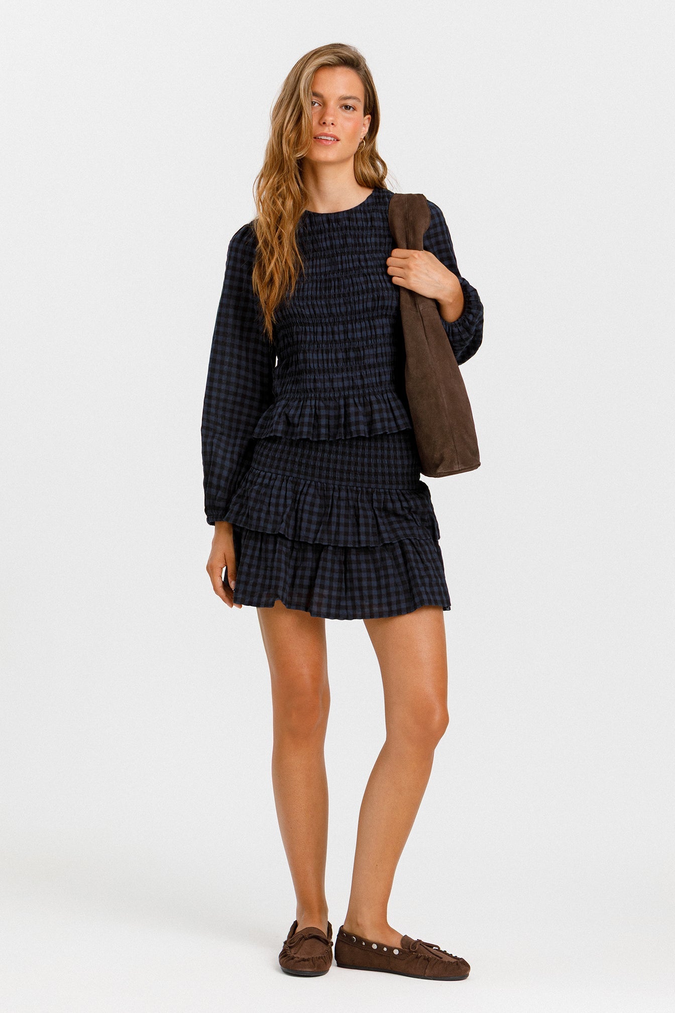 BLUSA FRUNCIDA CUADROS