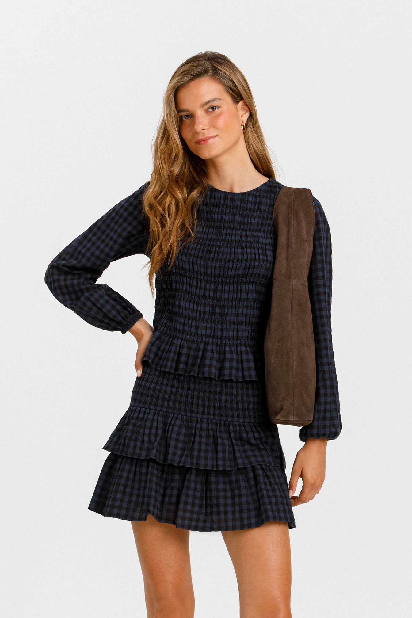BLUSA FRUNCIDA CUADROS