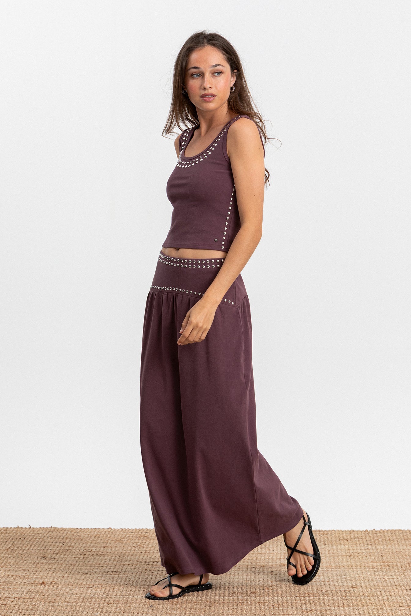 FALDA MIDI ALGODON TACHAS