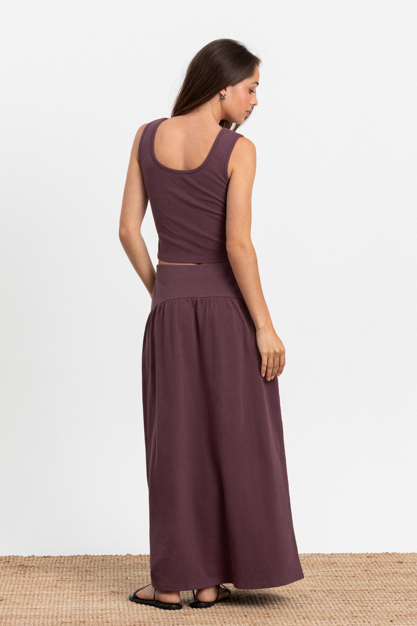 FALDA MIDI ALGODON TACHAS