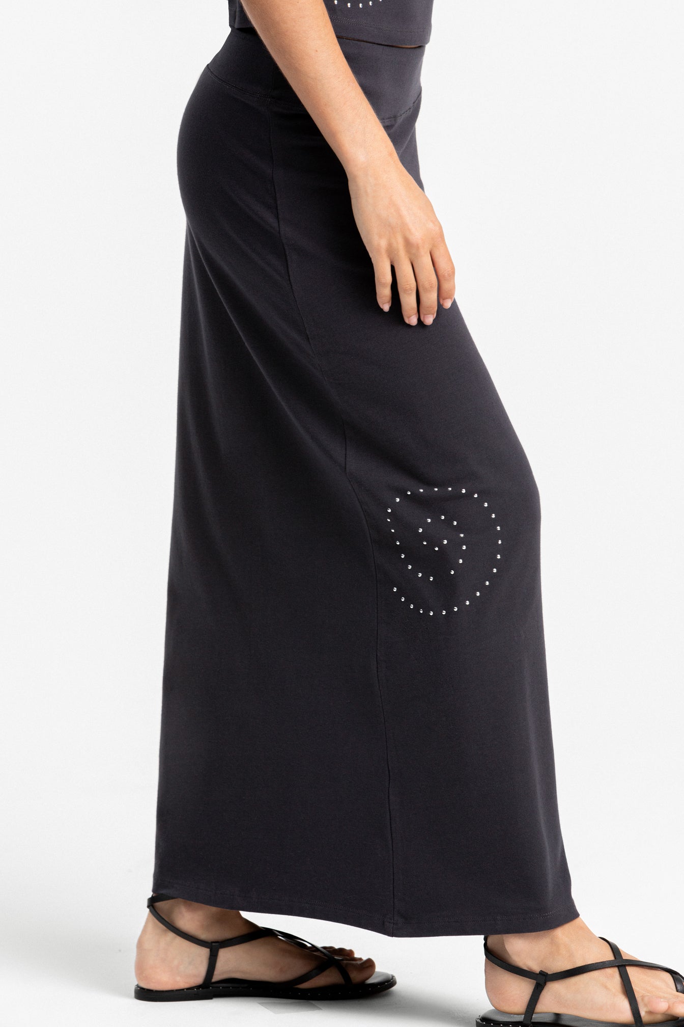 FALDA MIDI TACHAS ESPIRAL