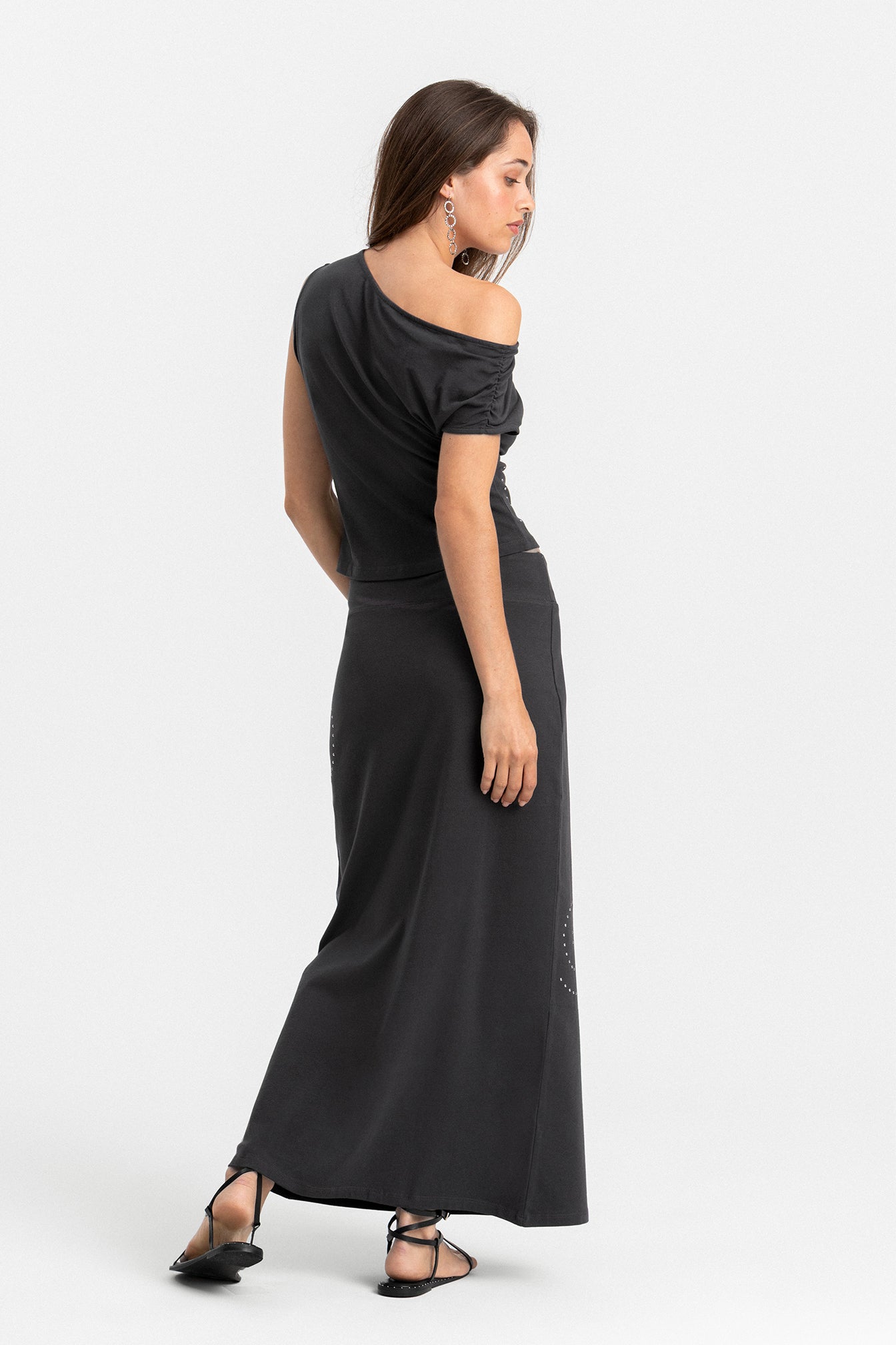 FALDA MIDI TACHAS ESPIRAL