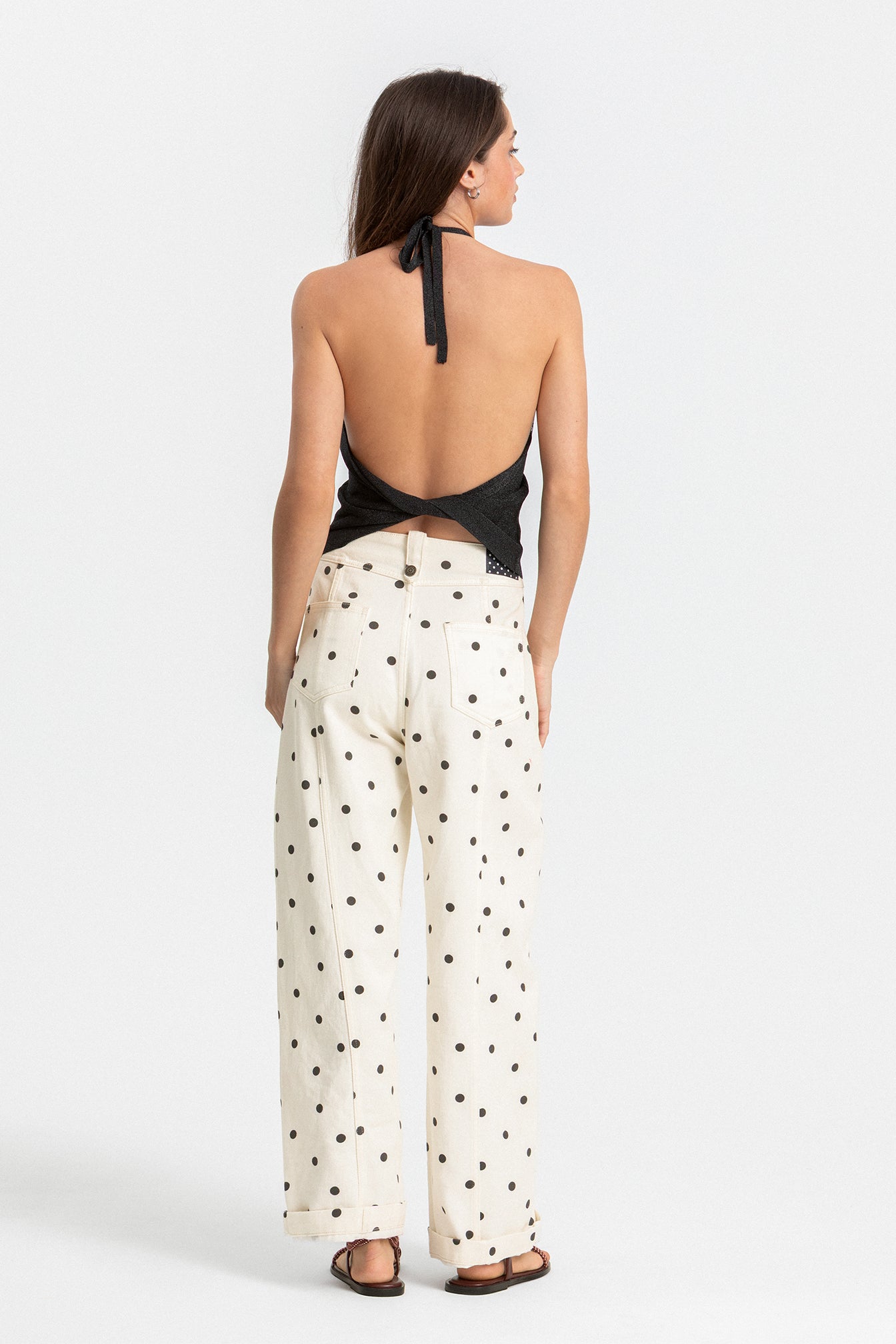 TOP HALTER LUREX TACHAS