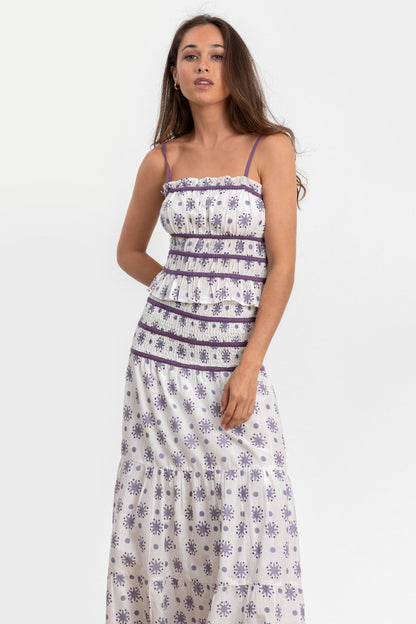 TOP FRUNCIDO GOMAS ESTAMPADO