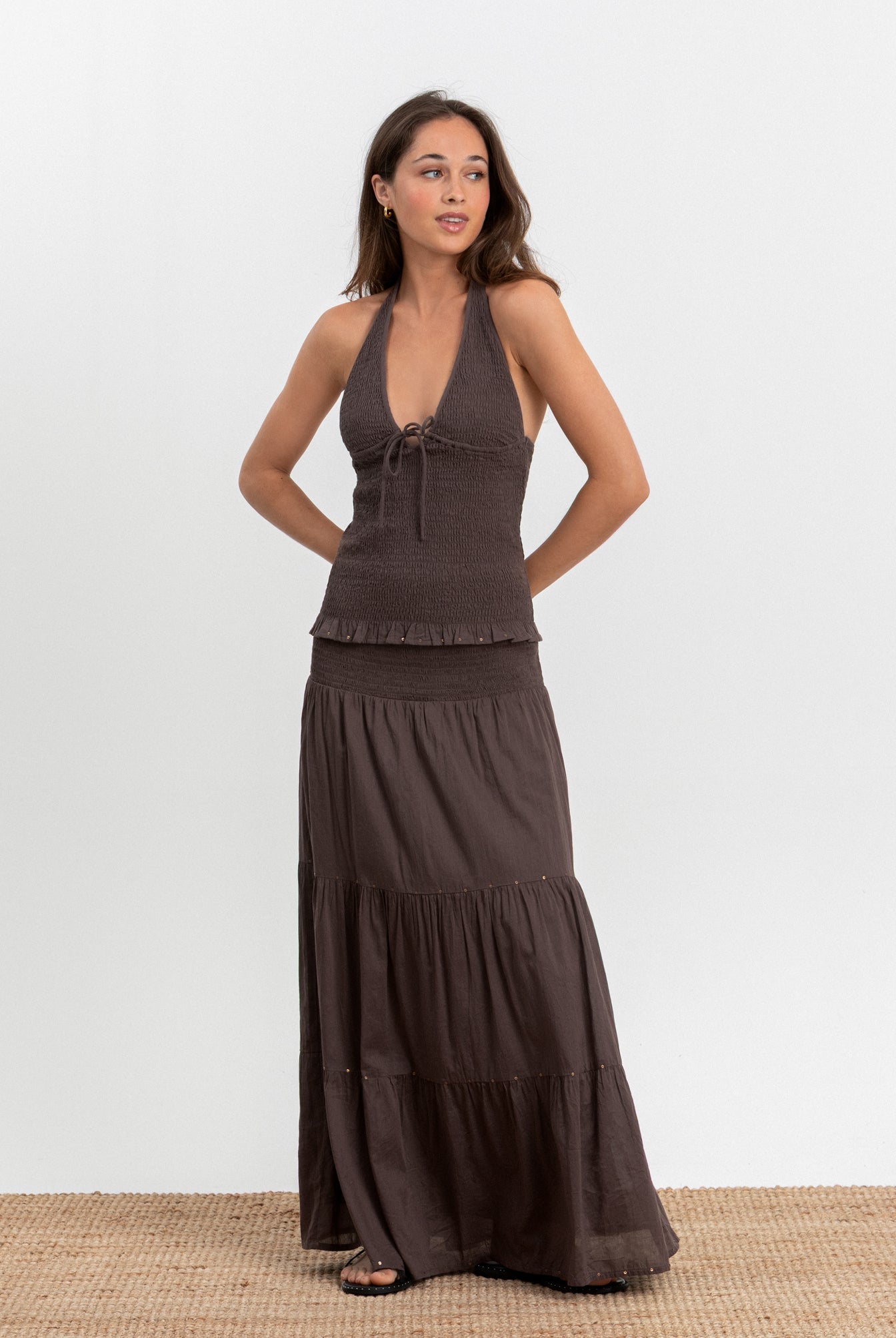 TOP HALTER FRUNCIDO