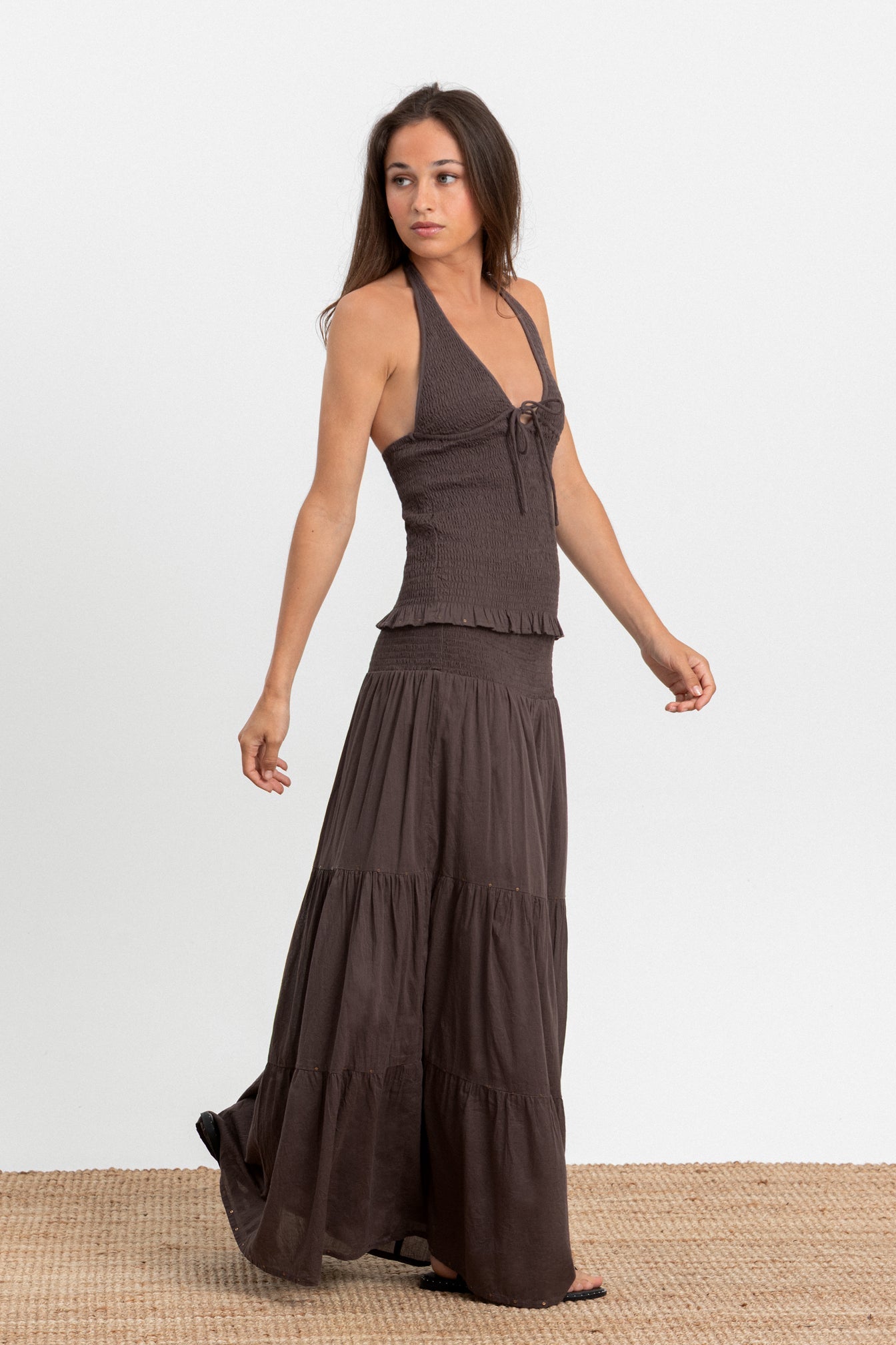 TOP HALTER FRUNCIDO