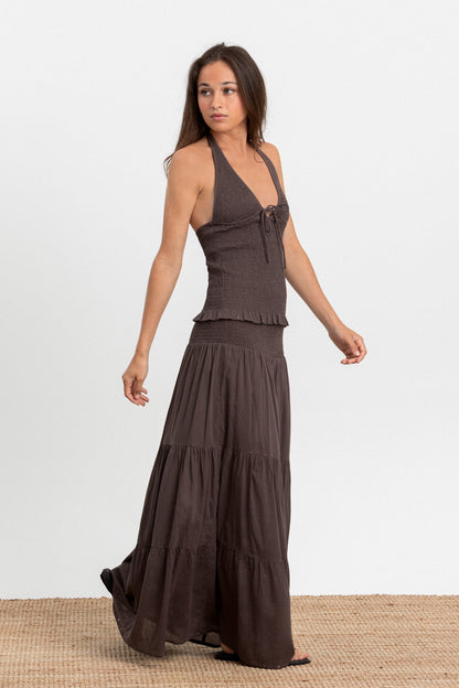 TOP HALTER FRUNCIDO