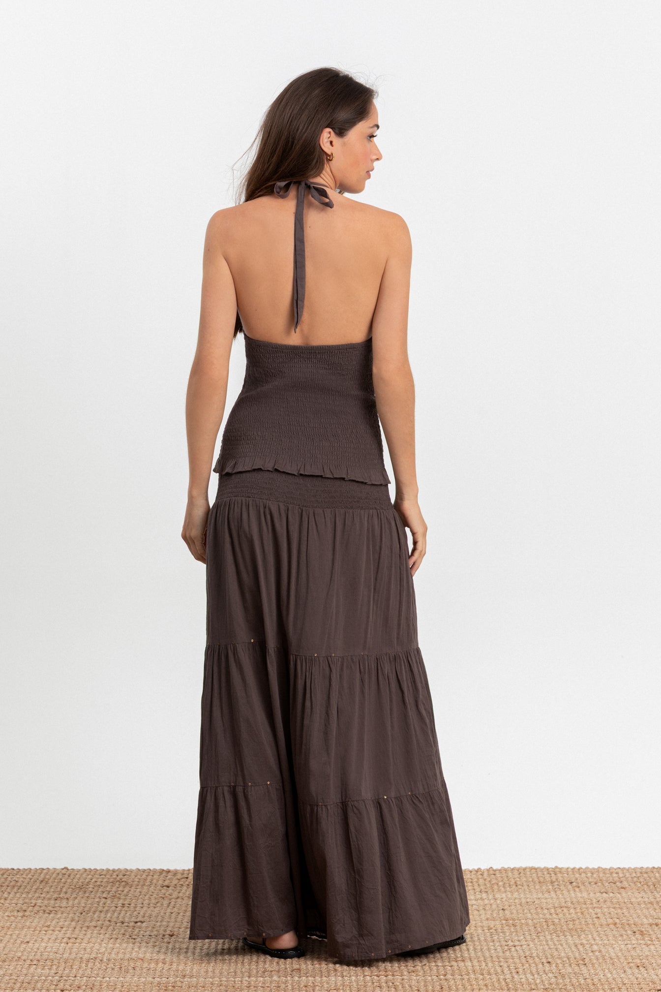 TOP HALTER FRUNCIDO