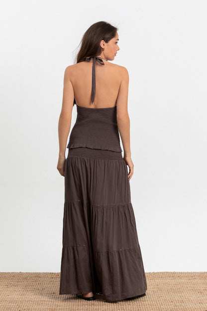 TOP HALTER FRUNCIDO