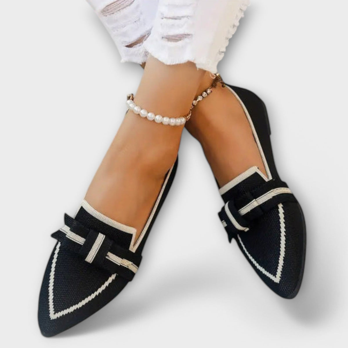 Carmen - Zapatos planos femeninos con diseño de nudo