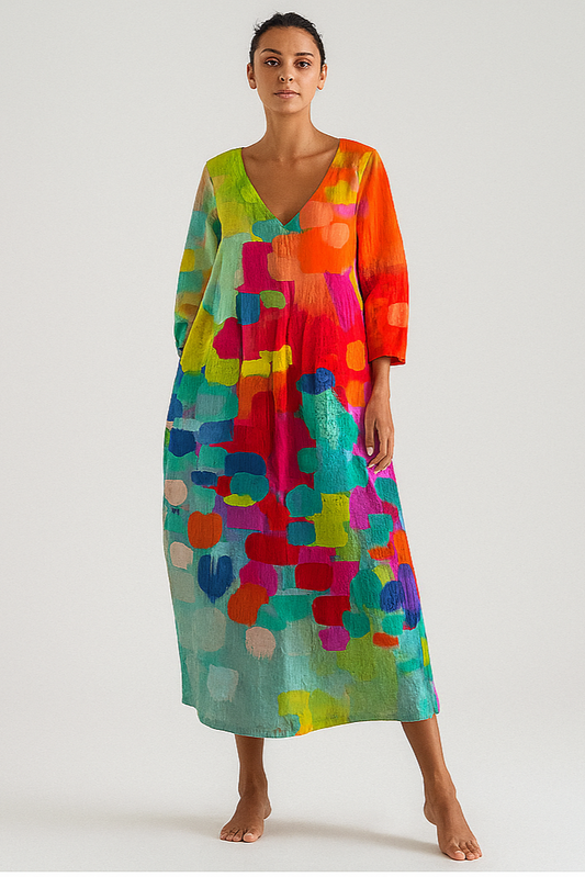 Ana - Vestido Fluido con Estampado