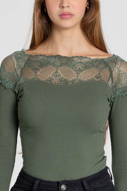 CAMISETA ARMONIAS ENCAJE